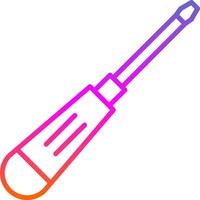 Screwdriver Line Circle Sticker Icon vector