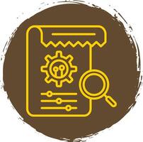 Research Line Circle Sticker Icon vector