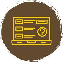 Question Line Circle Sticker Icon vector