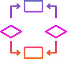 Algorithm Line Circle Sticker Icon vector