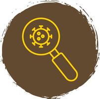 Detection Line Circle Sticker Icon vector