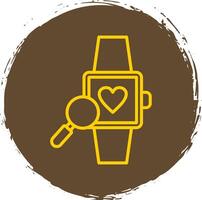 reloj de pulsera línea circulo pegatina icono vector