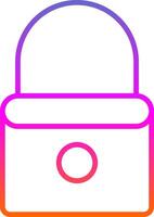 Lock Line Circle Sticker Icon vector