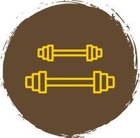 Weightlifting Line Circle Sticker Icon vector