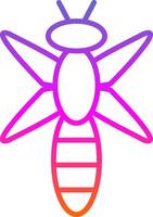 Dragonfly Line Circle Sticker Icon vector