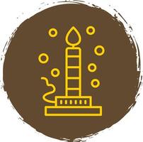 Bunsen Burner Line Circle Sticker Icon vector