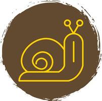 Snail Line Circle Sticker Icon vector