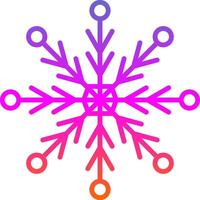 Snowflake Line Circle Sticker Icon vector