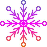 copo de nieve línea circulo pegatina icono vector