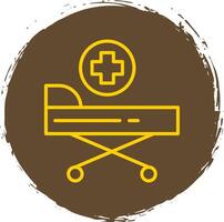 Stretcher Line Circle Sticker Icon vector