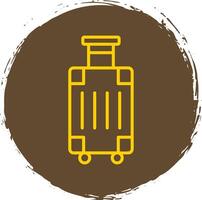 Luggage Line Circle Sticker Icon vector