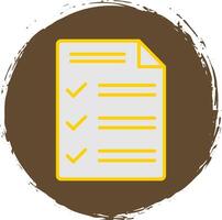 Customs Declaration Line Circle Sticker Icon vector