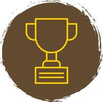 Trophy Line Circle Sticker Icon vector