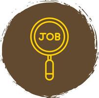 Job Search Line Circle Sticker Icon vector