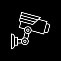 cctv línea invertido icono diseño vector