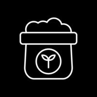 Fertilizer Line Inverted Icon Design vector