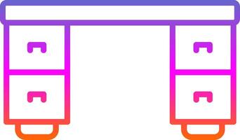 Desk Line Circle Sticker Icon vector