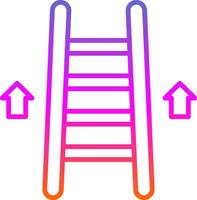 Ladder Line Circle Sticker Icon vector