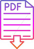 Pdf Line Circle Sticker Icon vector