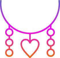 Necklace Line Circle Sticker Icon vector