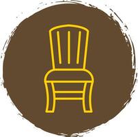 Armchair Line Circle Sticker Icon vector