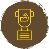 Trophy Line Circle Sticker Icon vector