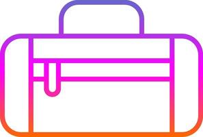 Duffle Bag Line Circle Sticker Icon vector