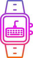 Keyboard Line Circle Sticker Icon vector