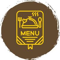 Menu Line Circle Sticker Icon vector