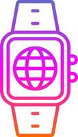 Internet Line Circle Sticker Icon vector