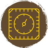 Gauge Line Circle Sticker Icon vector