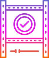 Movie Line Circle Sticker Icon vector