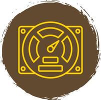 Gauge Line Circle Sticker Icon vector