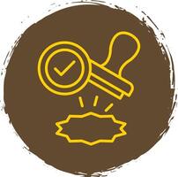 Stamp Line Circle Sticker Icon vector