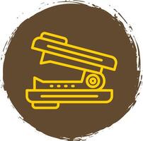 Stapler Remover Line Circle Sticker Icon vector