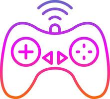 Controller Line Circle Sticker Icon vector