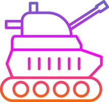 Tank Line Circle Sticker Icon vector