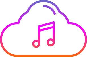 Cloud Line Circle Sticker Icon vector