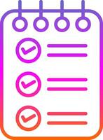 Check List Line Circle Sticker Icon vector