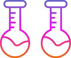 Volumetric Flask Line Circle Sticker Icon vector