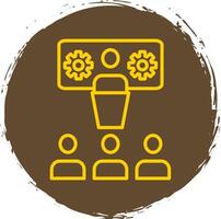 Workshop Line Circle Sticker Icon vector
