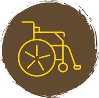 Disabled Line Circle Sticker Icon vector