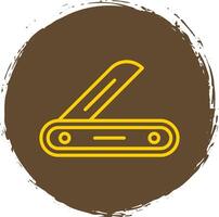 Multitool Line Circle Sticker Icon vector