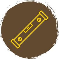 Spirit Level Line Circle Sticker Icon vector