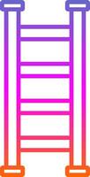 Step Ladder Line Circle Sticker Icon vector