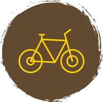 Bicycle Line Circle Sticker Icon vector