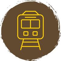 Train Line Circle Sticker Icon vector