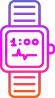 Watch Line Circle Sticker Icon vector