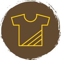 Tshirt Line Circle Sticker Icon vector