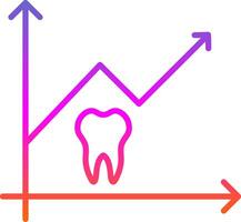 Stats Line Circle Sticker Icon vector